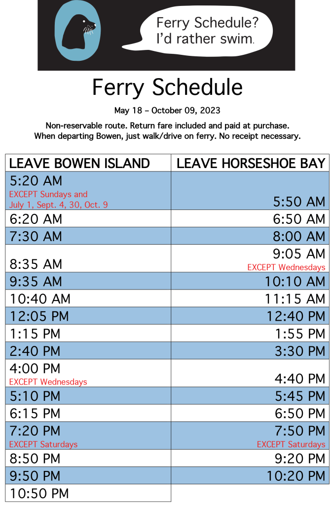 Getting Here Bowen Island