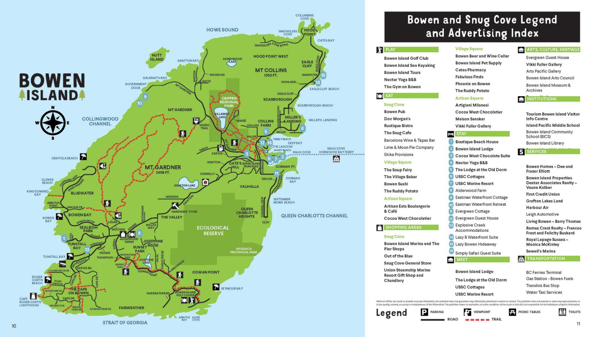 Bowen Island Map.