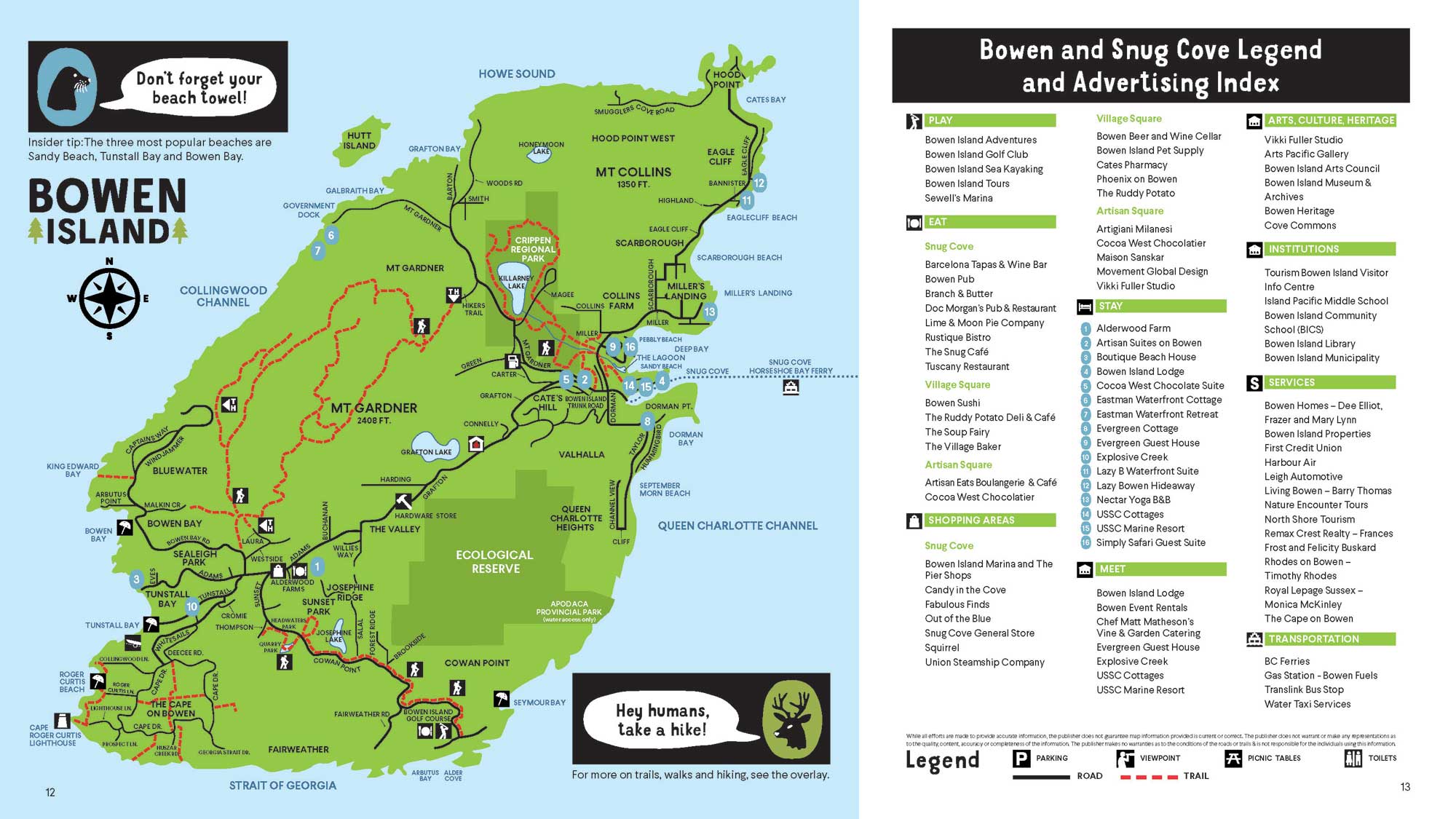 Bowen Island Map Bowen Island