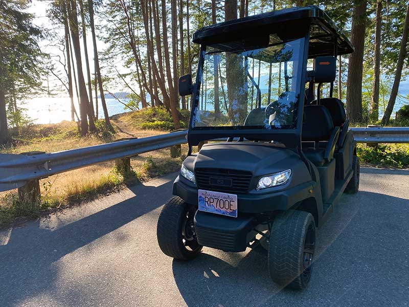 Bowen e-Bikes LSV parked at beach