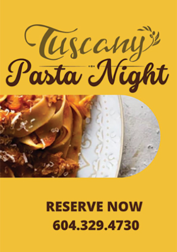 Tuscany Restaurant Pasta Nights